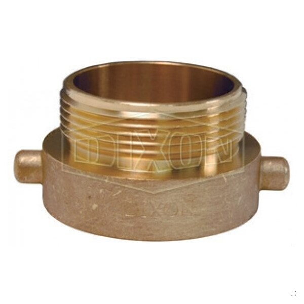 The Right Connection Reducer Pin Lug Hydrant Adapter, 1-1/2 x 3/4 in, FNPSH x MNPSH, Cast Brass, Dom